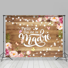 Aperturee - Feliz Dia De La Madre Wooden Mothers Day Backdrop