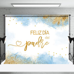 Aperturee - Feliz Dia De Padre Blue Gold Fathers Day Backdrop