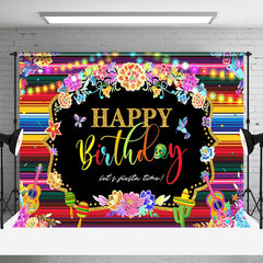 Aperturee - Fiesta Theme Happy Birthday Carnival Festival Backdrop