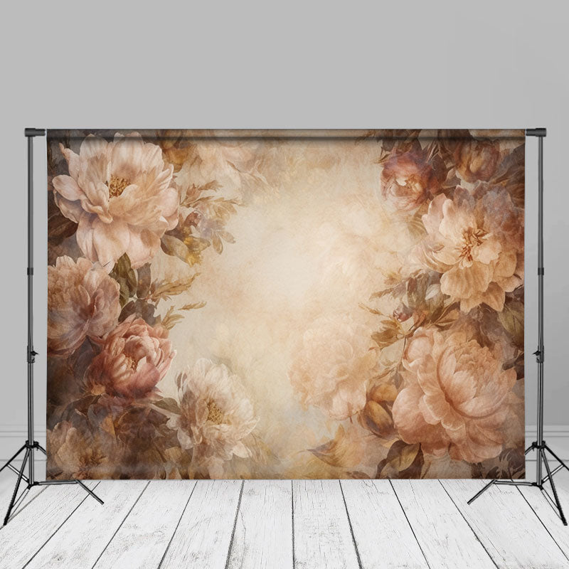 Aperturee - Fine Art Romantic Floral Beige Abstaract Backdrop