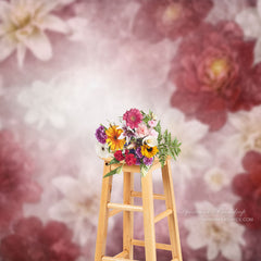 Aperturee - Fine Art Soft Pink Floral Backdrop For Photo Booth