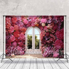 Aperturee - Fine Art Vintage Floral Window Photography Backdrop