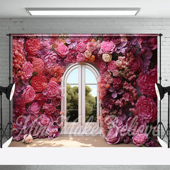 Aperturee - Fine Art Vintage Floral Window Photography Backdrop