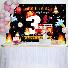 Aperturee - Firefighting Sound The Alarm 3rd Birthday Backdrop