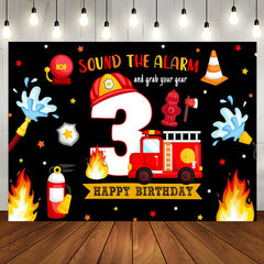 Aperturee - Firefighting Sound The Alarm 3rd Birthday Backdrop