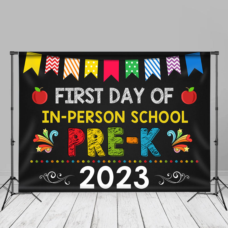 Aperturee - First Day Of In-person Pre-K Back To?School Backdrop