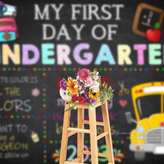 Aperturee - First Day Of Kindergarten Back To School Backdrop