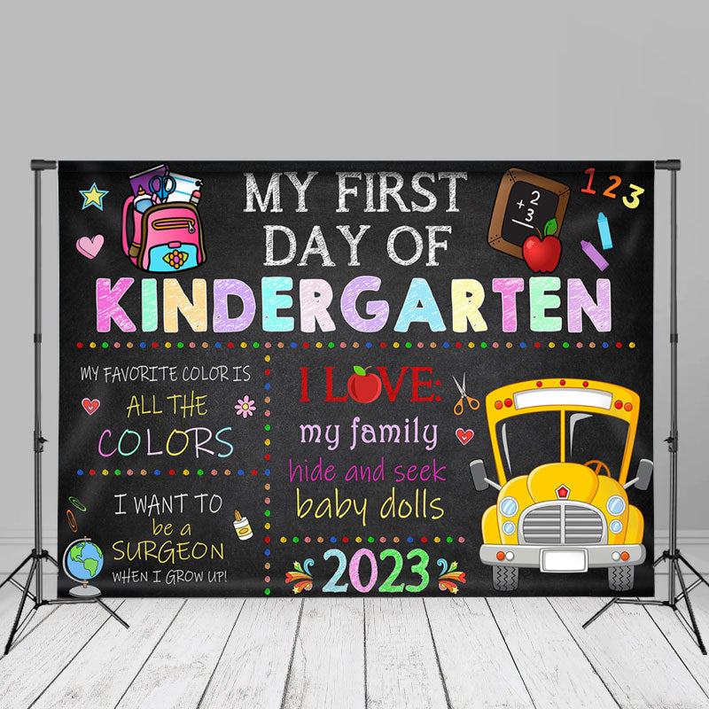 Aperturee - First Day Of Kindergarten Back To School Backdrop