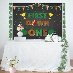 Aperturee - First Down Rookie Sports Boys 1st Birthday Backdrop