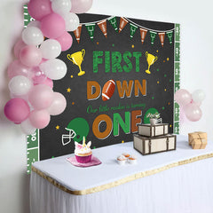 Aperturee - First Down Rookie Sports Boys 1st Birthday Backdrop