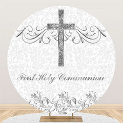 Aperturee - First Holy Communion Sliver Round baptism Backdrop