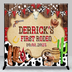 Aperturee - First Rodeo Western Cowboy Custom Birthday Backdrop