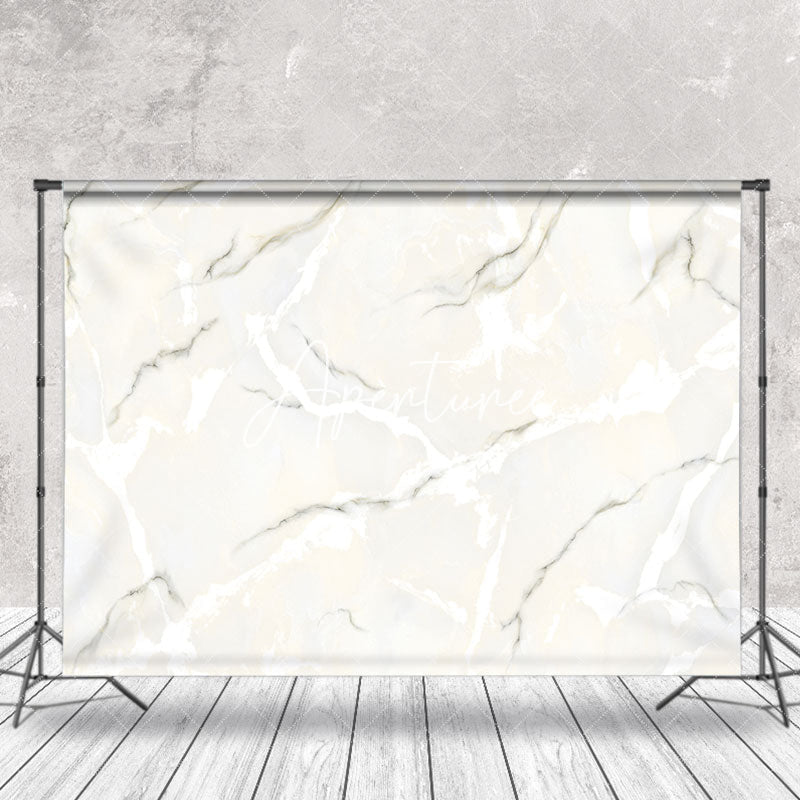 Aperturee - Fish Belly White Marble Texture Photo Booth Backdrop