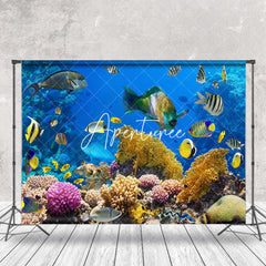 Aperturee - Fish Coral Blue Natural Undersea Landscape Backdrop