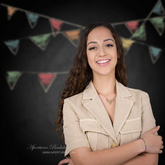 Aperturee - Flags Blackboard Welcome Back To School Backdrop