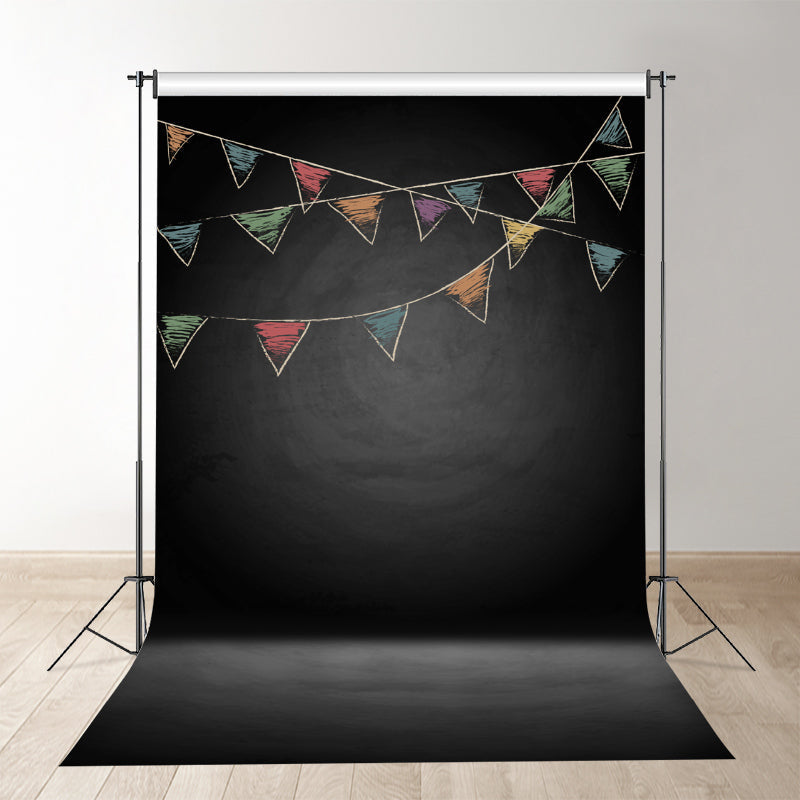 Aperturee - Flags Blackboard Welcome Back To School Backdrop