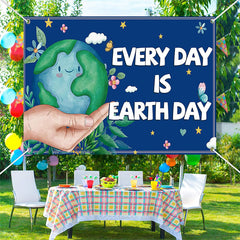 Aperturee - Floral Blue Save Planet Earth Day Theme Backdrop