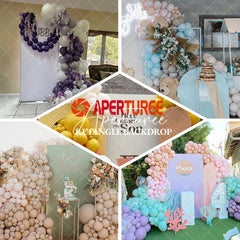 Aperturee - Floral Boho 1st Birthday Rectangular Arch Backdrop