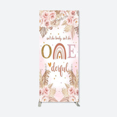 Aperturee - Floral Boho 1st Birthday Rectangular Arch Backdrop