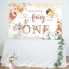 Aperturee - Floral Fairy First Birthday Girl Party Backdrop