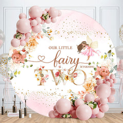 Aperturee - Floral Fairy Round 2nd Birthday Backdrop For Girls