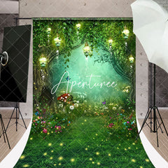 Aperturee - Floral Fireflies Fairy Tale Sweep Forest Backdrop