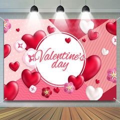 Aperturee - Floral Heart Lovely Lines Valentines Day Backdrop