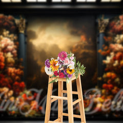 Aperturee - Floral Painterly Old Masters Dark Fine Art Backdrop