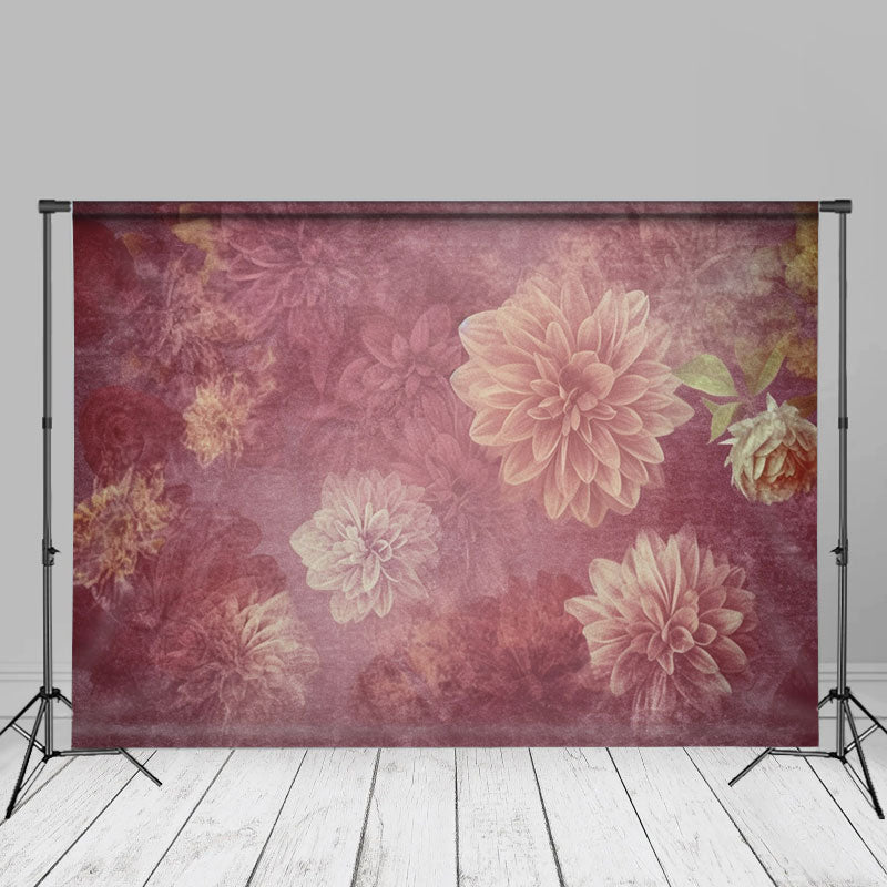 Aperturee - Floral Pink Abstract Fine Art Backdrop For Maternity