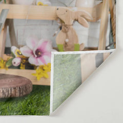 Aperturee - Floral Rabbit Spring Egg Hunter Holiday Backdrop