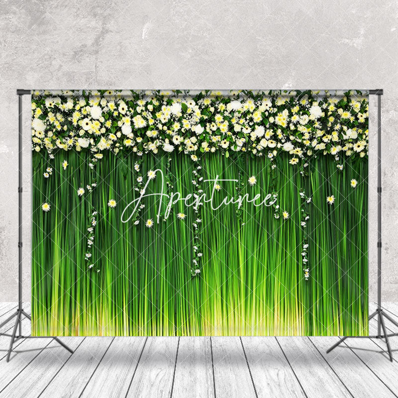 Aperturee - Floral Spring Greenery Photography Studio Backdrop