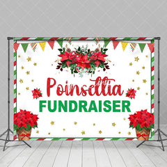 Aperturee - Floral Star Christmas Poinsettia Fundraiser Backdrop