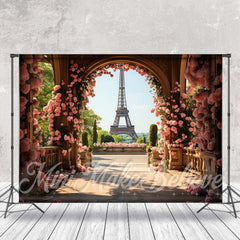 Aperturee - Floral Tower Arched Corridor Photo Spring Backdrop