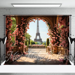 Aperturee - Floral Tower Arched Corridor Photo Spring Backdrop