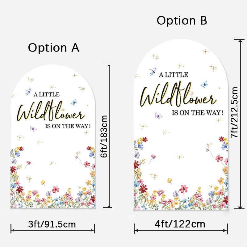 Aperturee - Floral Wildflower Baby Shower Party Arch Backdrop