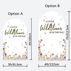 Aperturee - Floral Wildflower Baby Shower Party Arch Backdrop