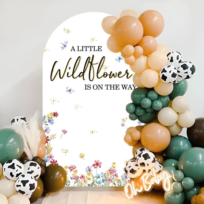 Aperturee - Floral Wildflower Baby Shower Party Arch Backdrop