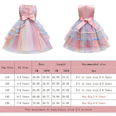 Aperturee - Flower Girl Ruffles Lace Party Wedding Kids Dress