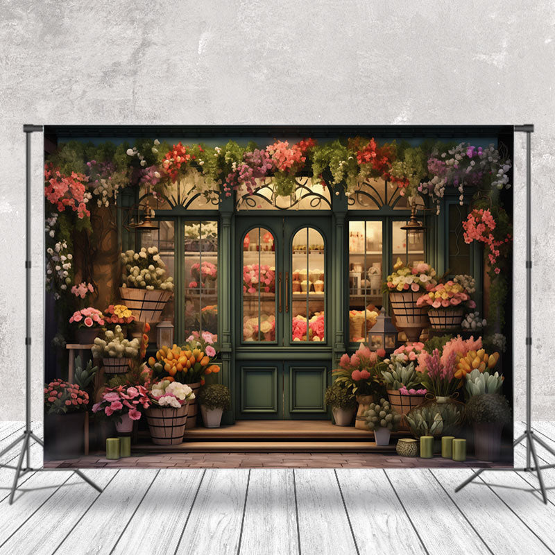 Aperturee - Flower Shop Store Plants Window Spring Backdrop