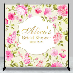 Aperturee - Flowers Light Green Custom Bridal Shower Backdrop