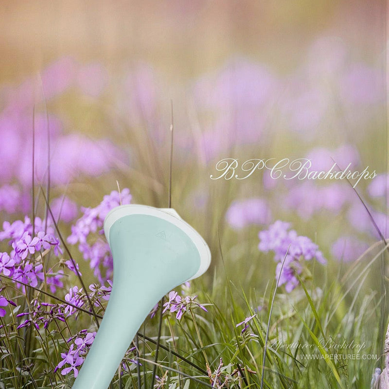 Aperturee - Flowers Sunset Purple Flowers Photography Backdrop