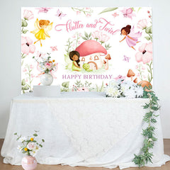 Aperturee - Flutter And Twirl Fairy Happy Birthday Backdrop