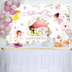 Aperturee - Flutter And Twirl Fairy Happy Birthday Backdrop