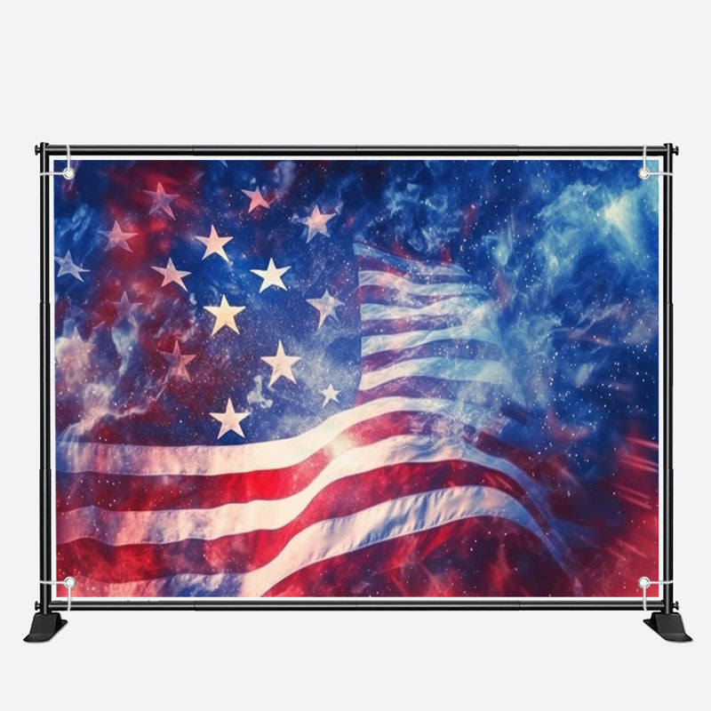 Aperturee - Fluttering American Flag Independence Day Backdrop