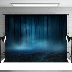 Aperturee - Foggy Night Forest Themed Scary Halloween Backdrop