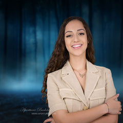 Aperturee - Foggy Night Forest Themed Scary Halloween Backdrop