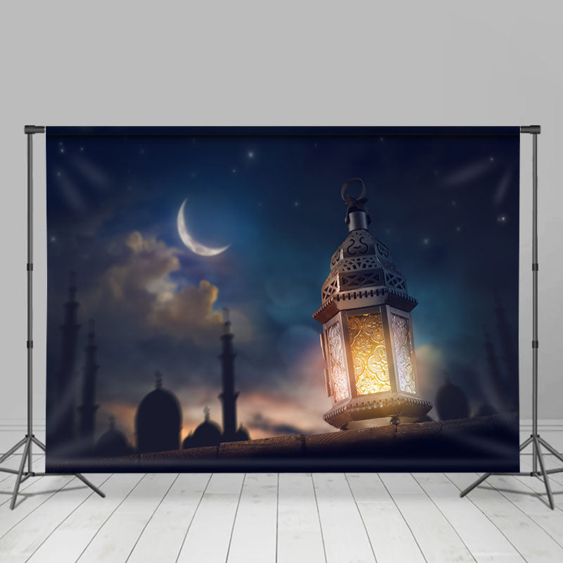 Aperturee - Foggy Night Lantern Ramadan Rubarak Backdrop