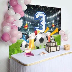 Aperturee - Football Field Stands Cheers 3rd Birthday Backdrop