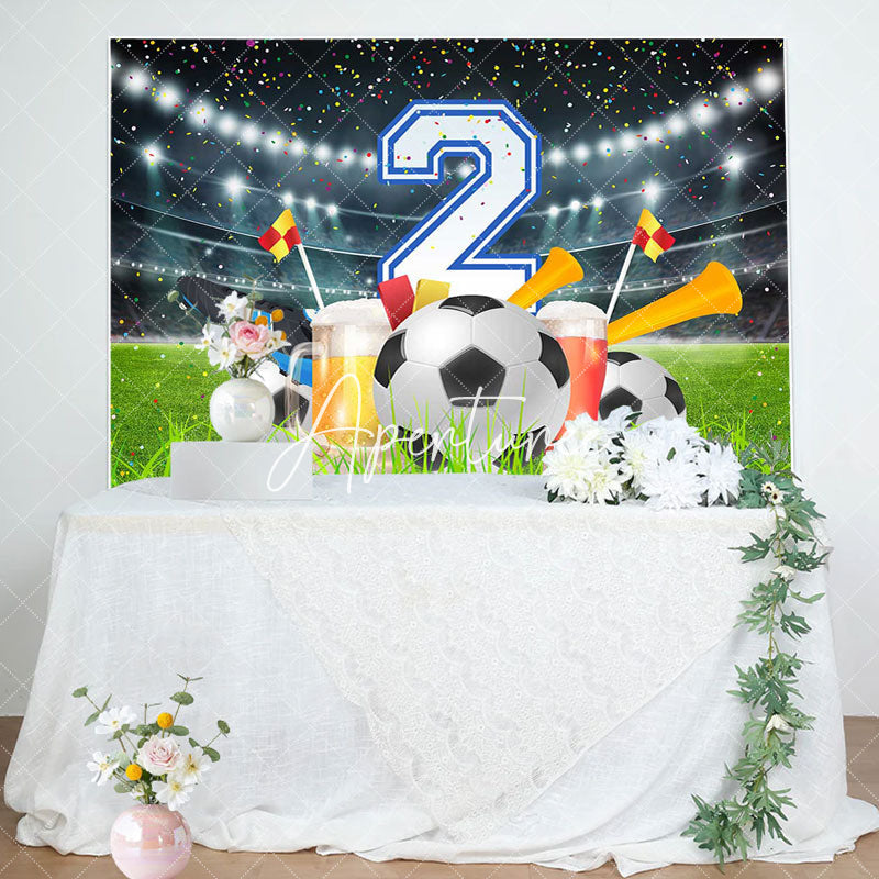 Aperturee - Football Field Stands Lawn 2nd Birthday Backdrop