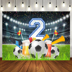 Aperturee - Football Field Stands Lawn 2nd Birthday Backdrop